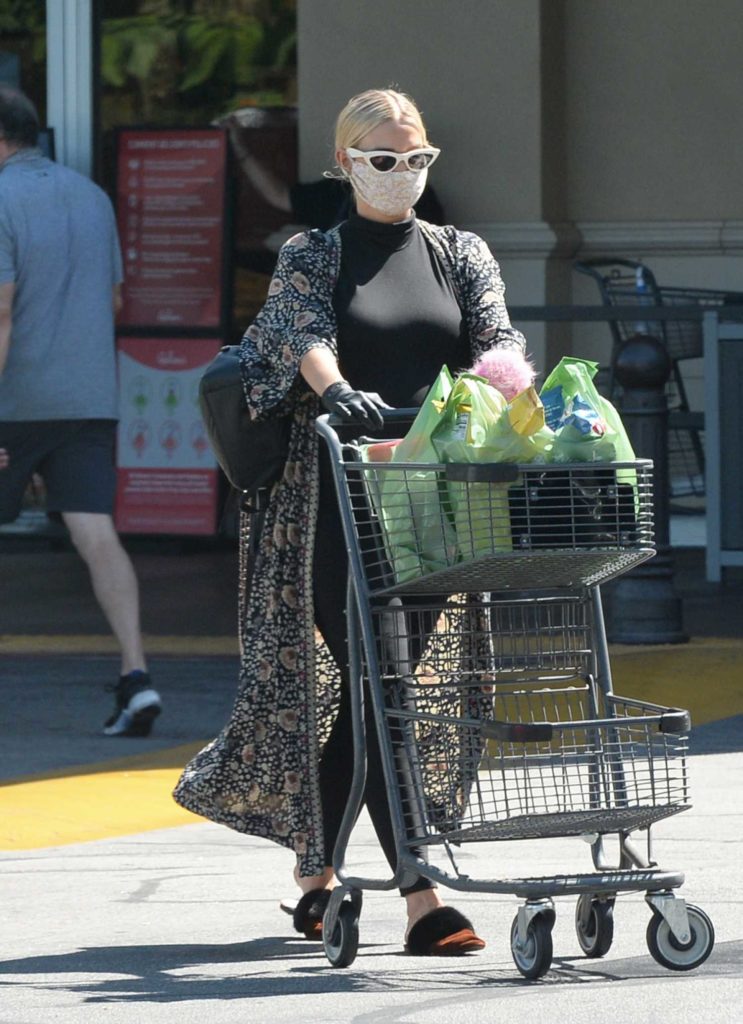 Ashlee Simpson in a Protective Mask