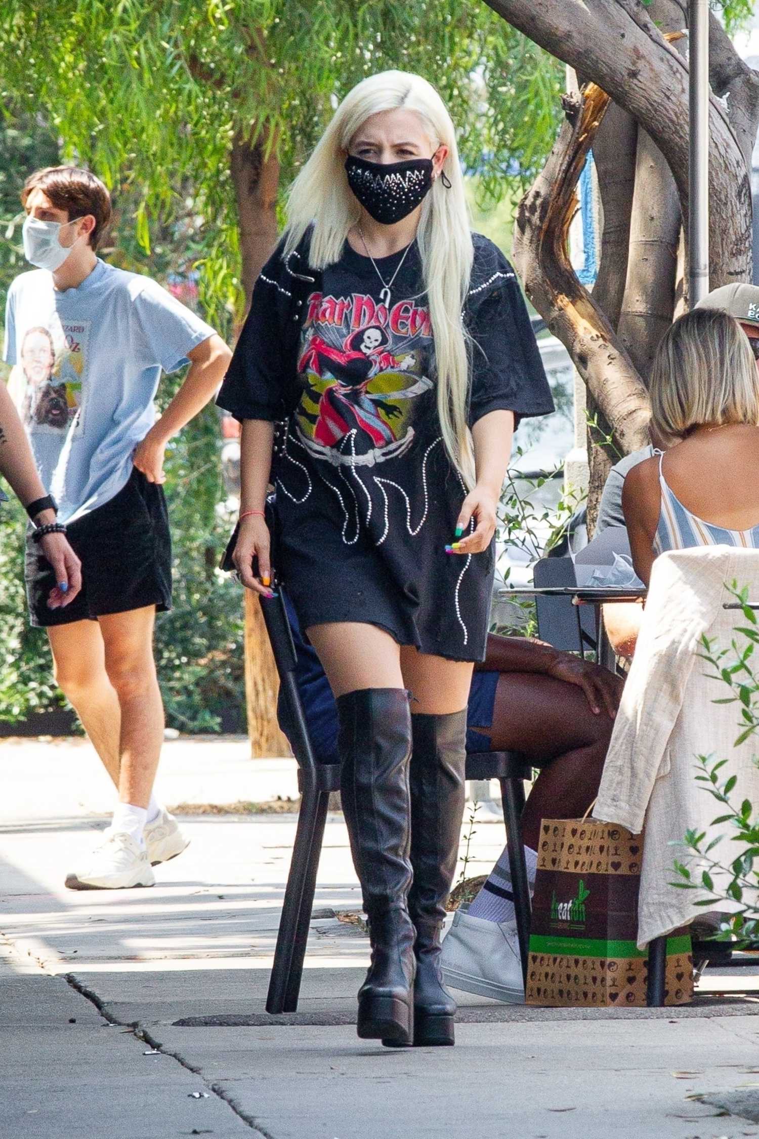 Ava Max in a Black Mini Dress Was Seen Out in Los Angeles – Celeb Donut
