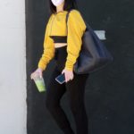 Cheryl Burke in a Yellow Cropped Track Jacket Leaves the Dance Studio in Los Angeles