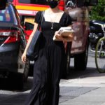Dianna Agron in a Black Dress Was Spotted Out in Downtown Manhattan