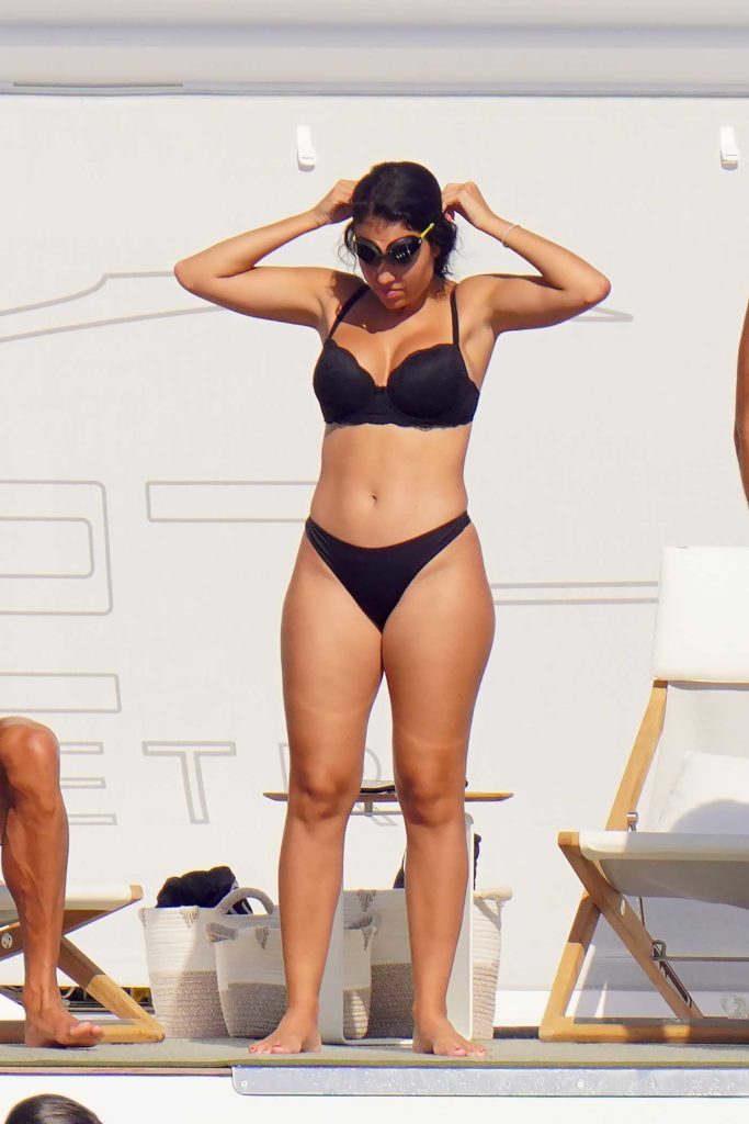 Georgina Rodriguez in a Black Bikini