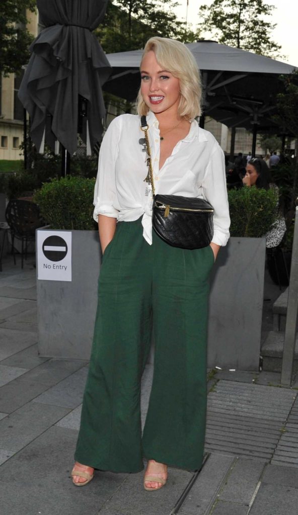 Jorgie Porter in a Green Pants