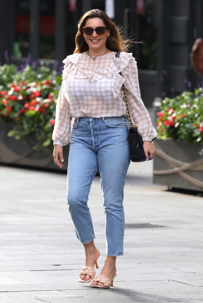 Kelly Brook in a Detailed Blouse