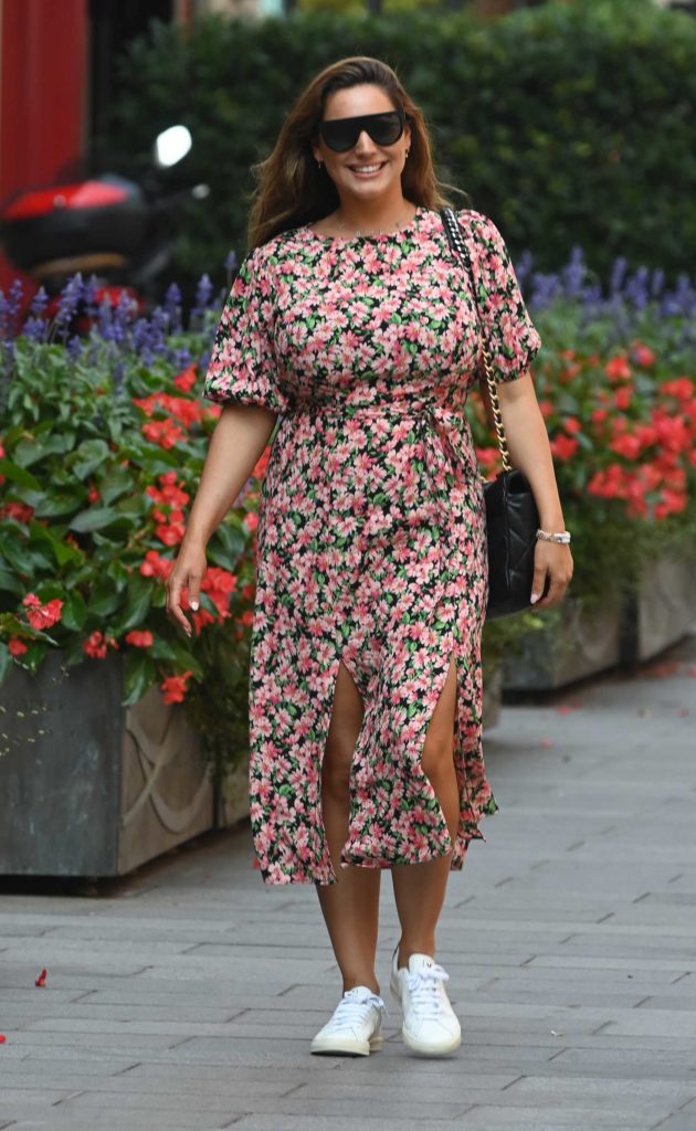 Kelly Brook in a Floral Summer Dress