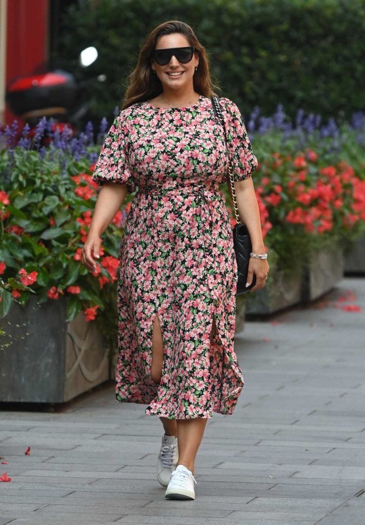 Kelly Brook in a Floral Summer Dress