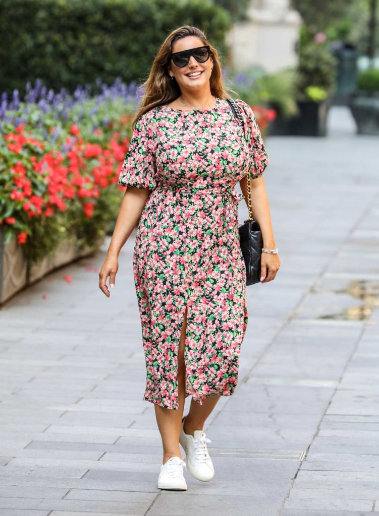 Kelly Brook in a Floral Summer Dress