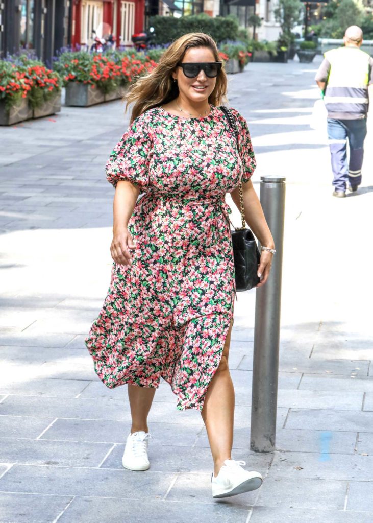 Kelly Brook in a Floral Summer Dress