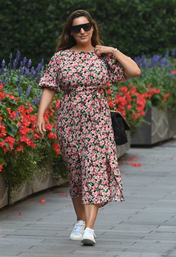 Kelly Brook in a Floral Summer Dress