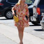 Mary Fitzgerald in a Floral Dress Was Seen Out in Beverly Hills