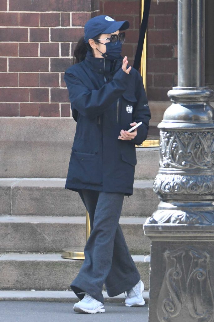 Michelle Yeoh in a Blue Cap