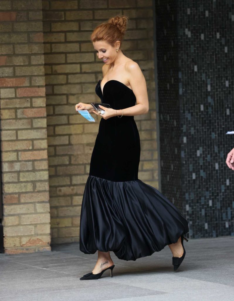 Stacey Dooley in a Black Dress
