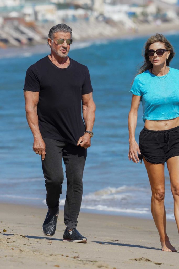 Sylvester Stallone in a Black Tee