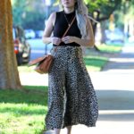 Ali Fedotowsky in a Black Top Visits an Office Building in Studio City