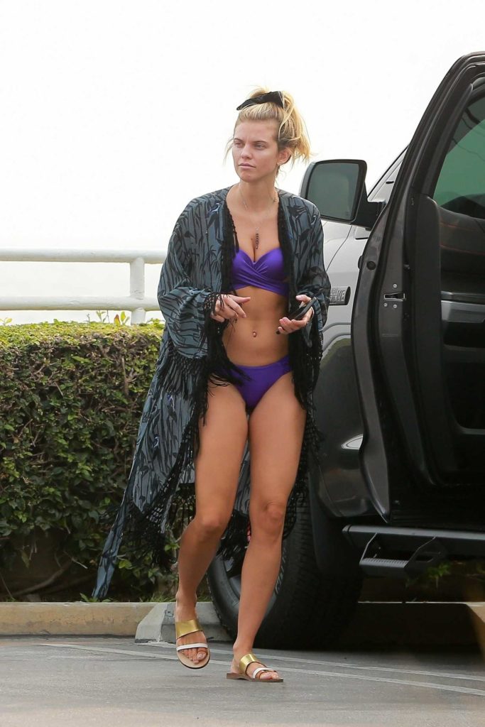 AnnaLynne McCord in a Purple Bikini