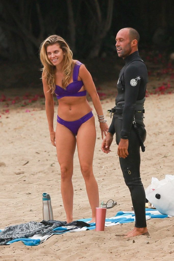 AnnaLynne McCord in a Purple Bikini