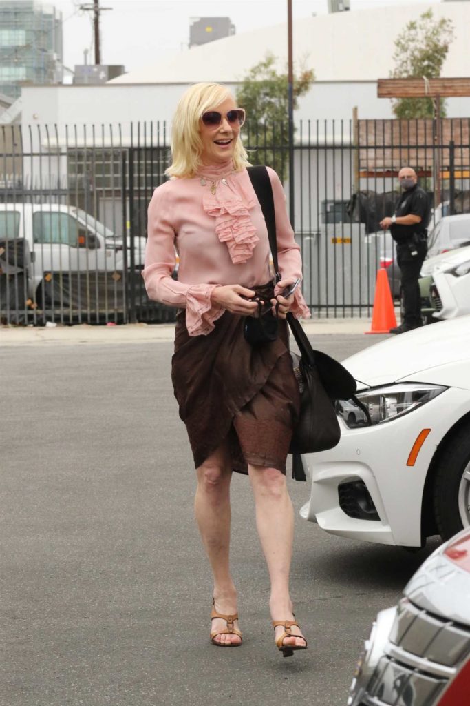 Anne Heche in a Pink Blouse