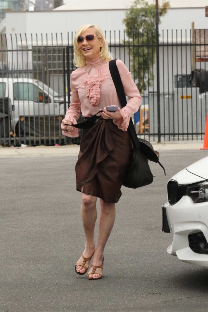 Anne Heche in a Pink Blouse