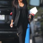 Cassie Ventura in a Black Blazer Arrives at an Office in Los Angeles