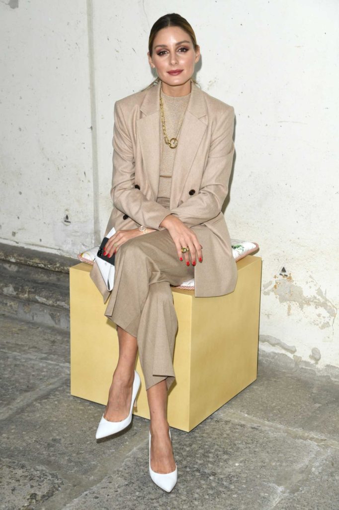 Olivia Palermo in a Beige Suit