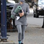 Autumn Reeser in a Grey Leggings Leaves a Yoga Class in Vancouver