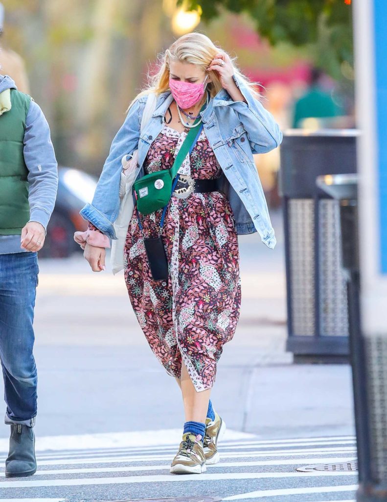 Busy Philipps in a Blue Denim Jacket
