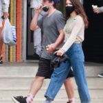 Claudia Traisac in a White Sneakers Was Seen Out with Josh Hutcherson in Los Feliz