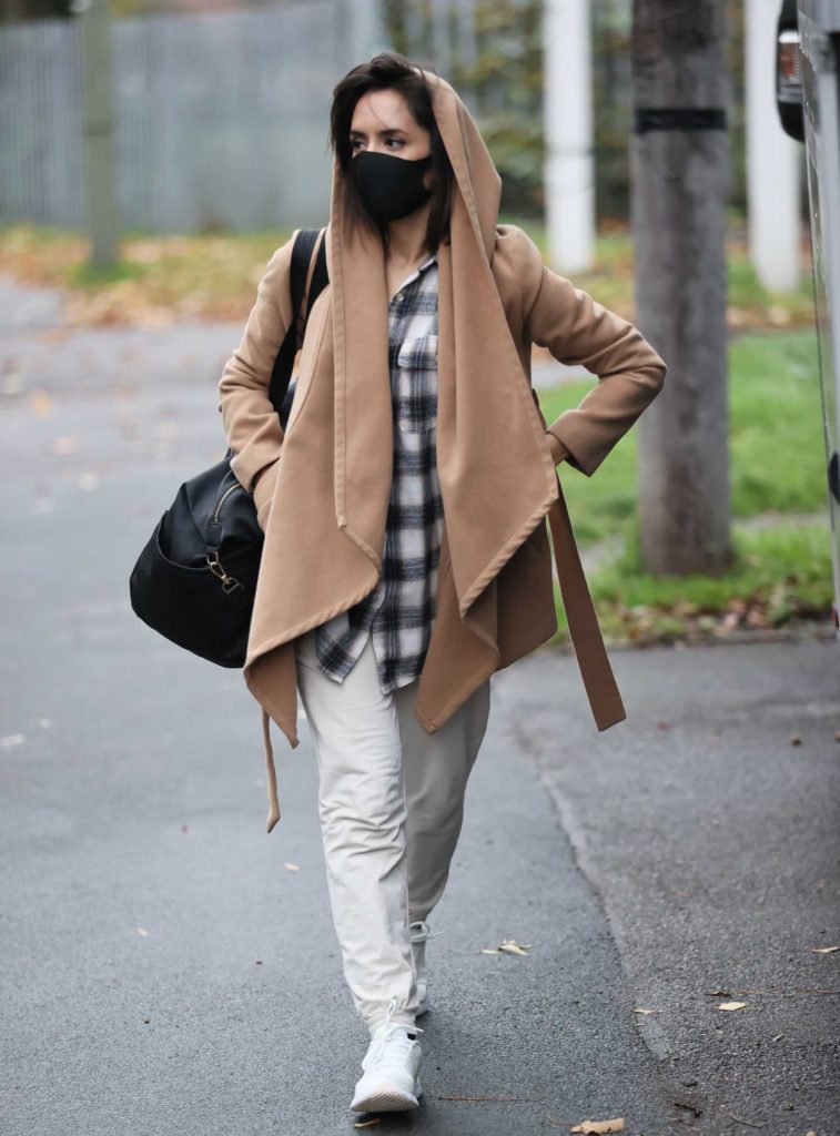 Janette Manrara in a Black Protective Mask