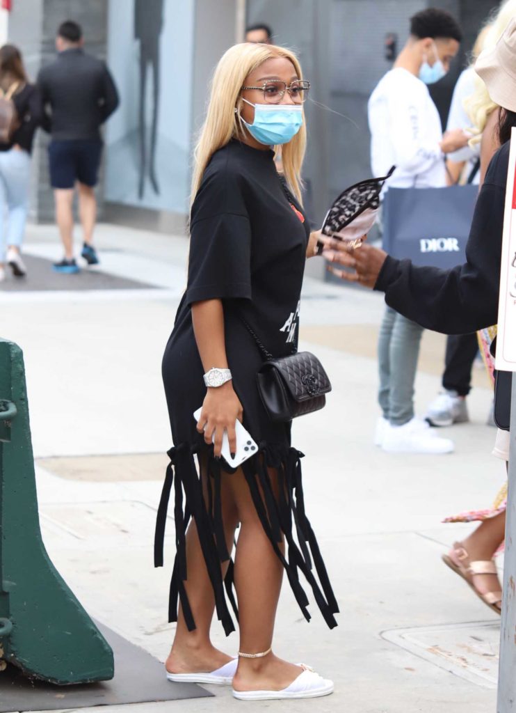 Jayda Cheaves in a Protective Mask