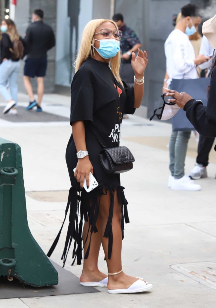 Jayda Cheaves in a Protective Mask