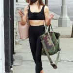 Jenna Johnson in a Black Sports Bra Arrives at the DWTS Studio in Los Angeles