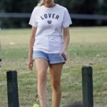 Julie Neale in a White Tee Was Seen Out in Brisbane