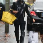 Karen Hauer in a Protective Mask Arrives at Strictly Dancing Rehearsals in London