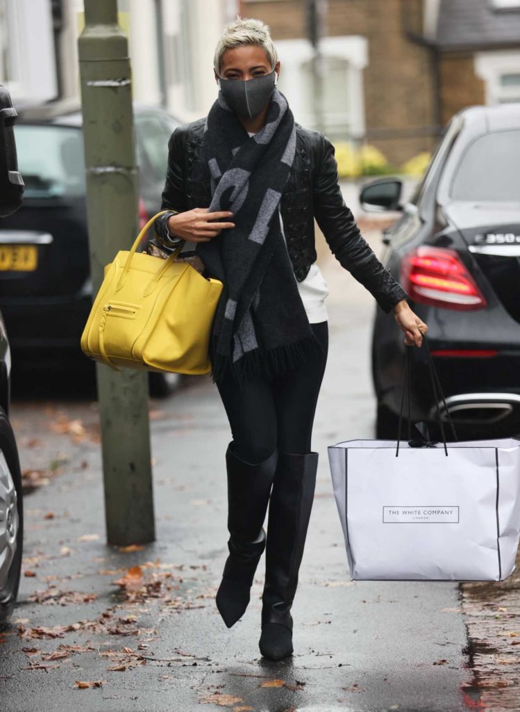 Karen Hauer in a Protective Mask