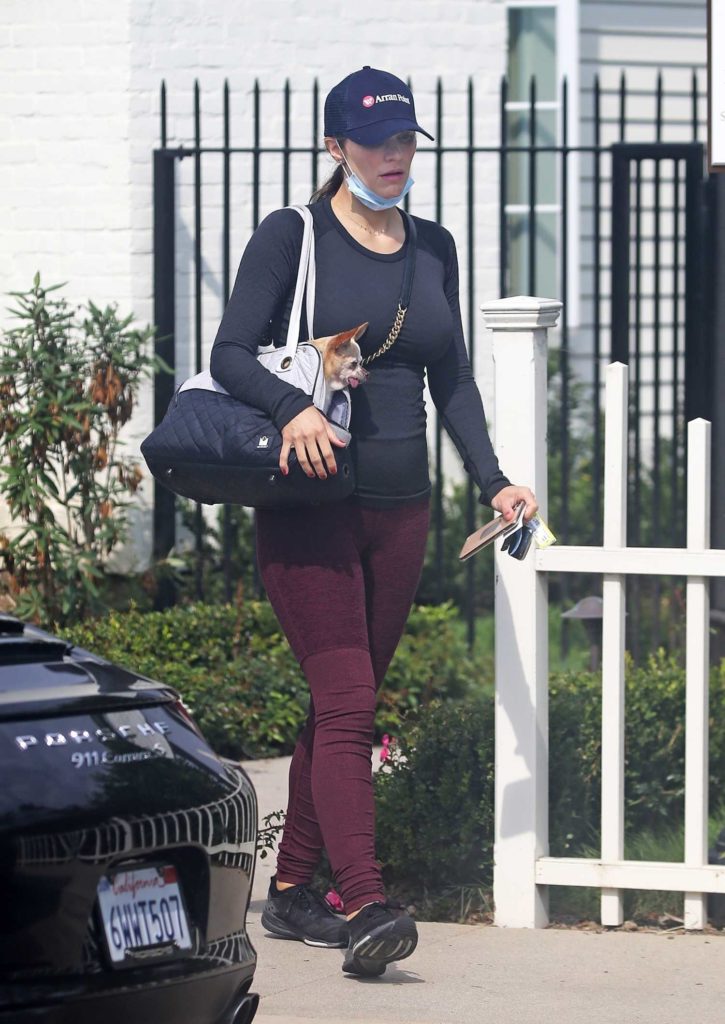 Katharine McPhee in a Purple Leggings