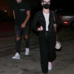 Kelly Osbourne in a Black Jacket Arrives for a Late Dinner at Craig’s in West Hollywood