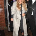 Louise Redknapp in a Beige Trench Coat Leaves the Clapham Grand in London