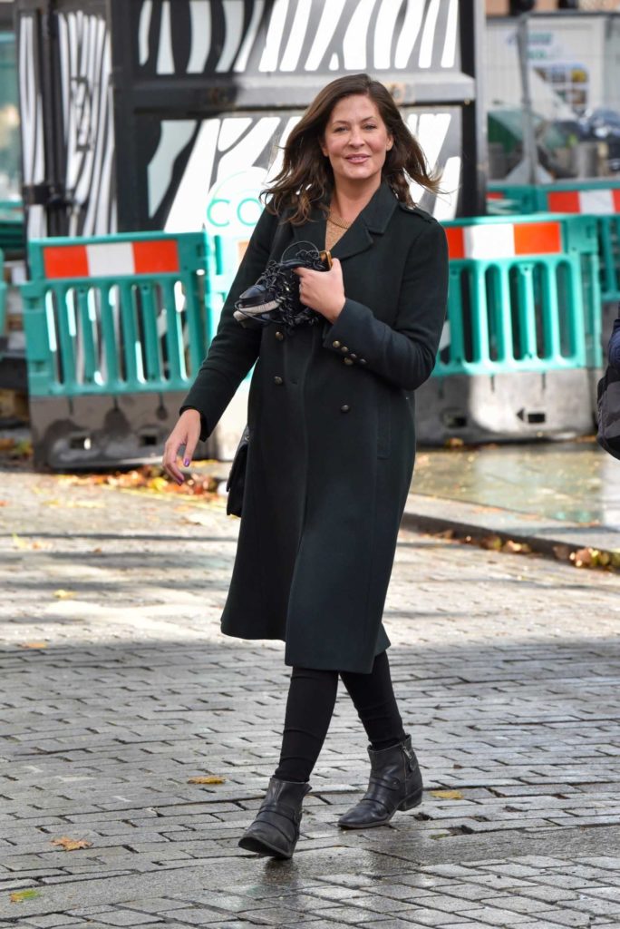 Lucy Horobin in a Black Coat
