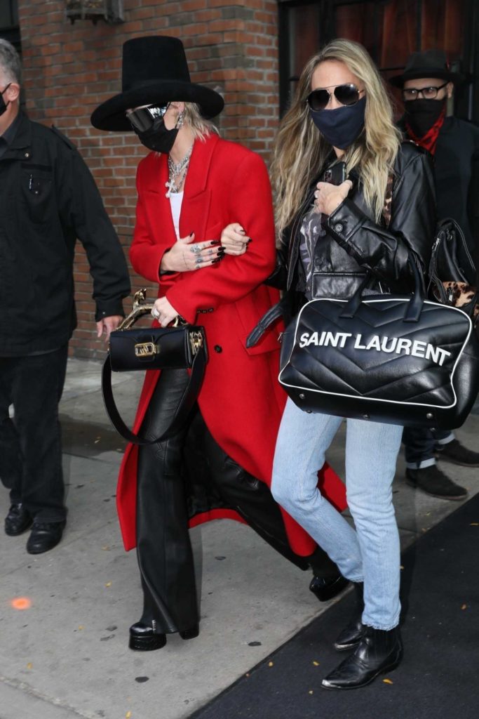 Miley Cyrus in a Red Coat