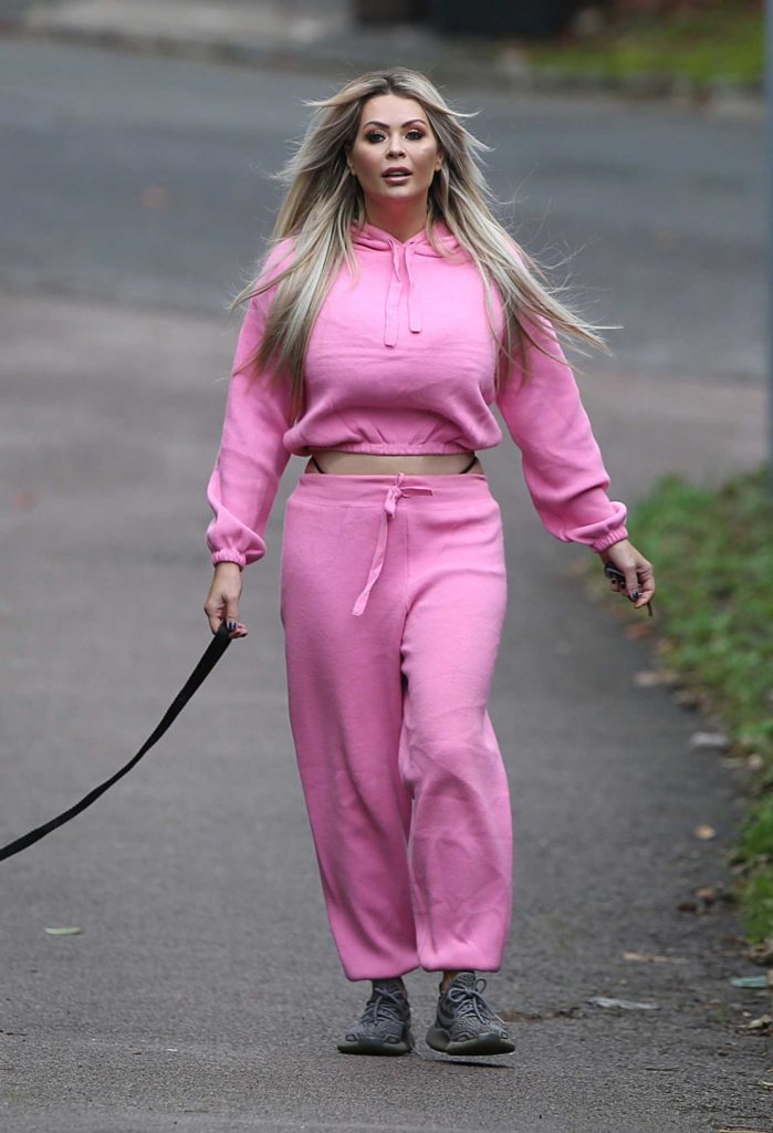 Nicola McLean in a Pink Sweatsuit
