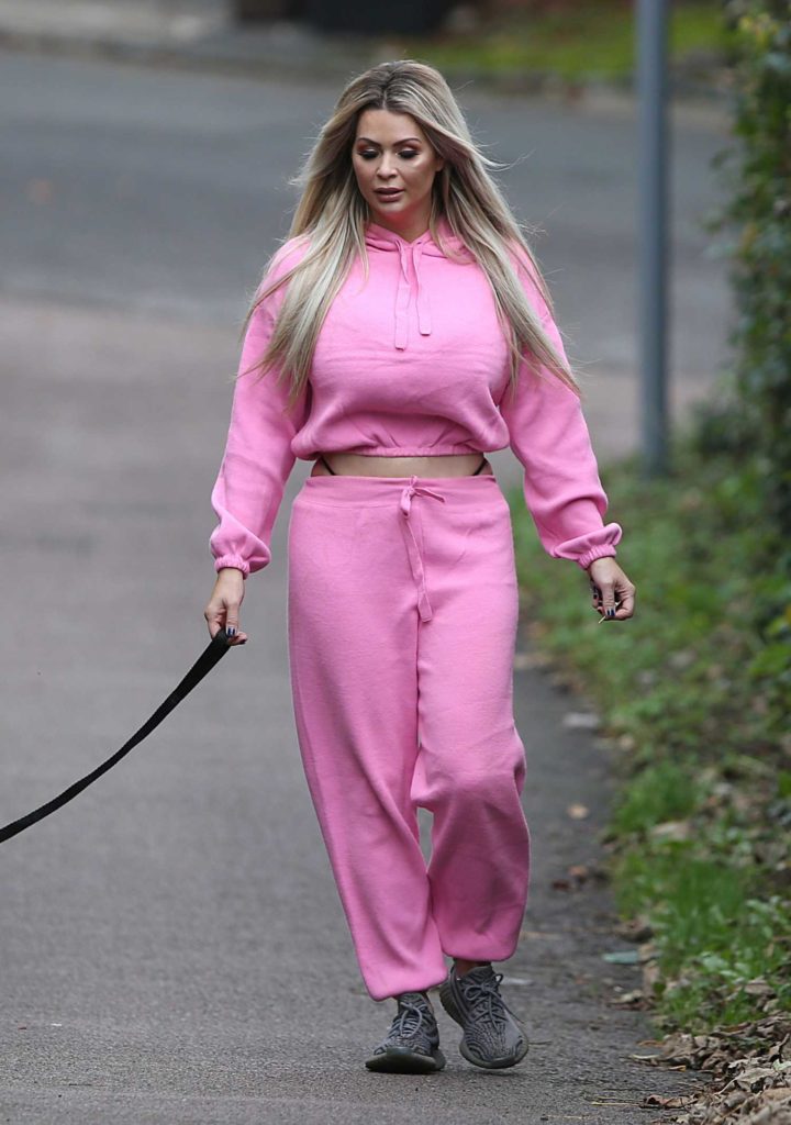 Nicola McLean in a Pink Sweatsuit