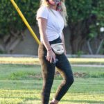 Teddi Mellencamp in a Camo Leggings Was Seen at a Local Park in Beverly Hills