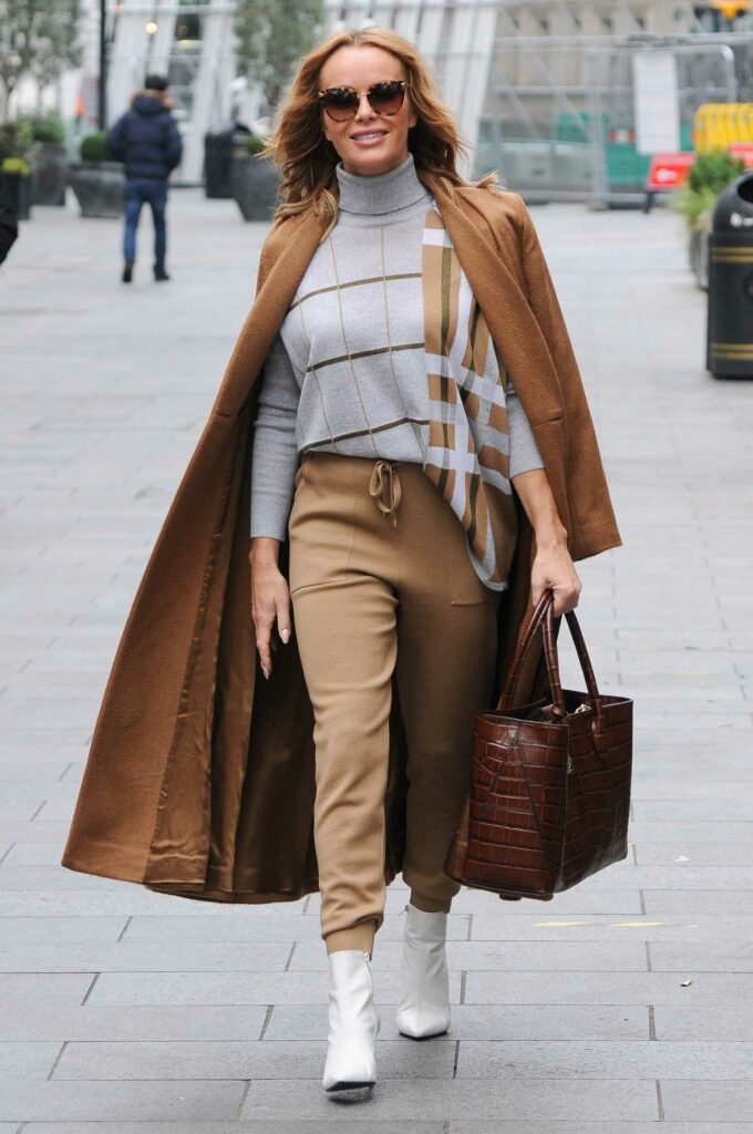 Amanda Holden in a Beige Outfit