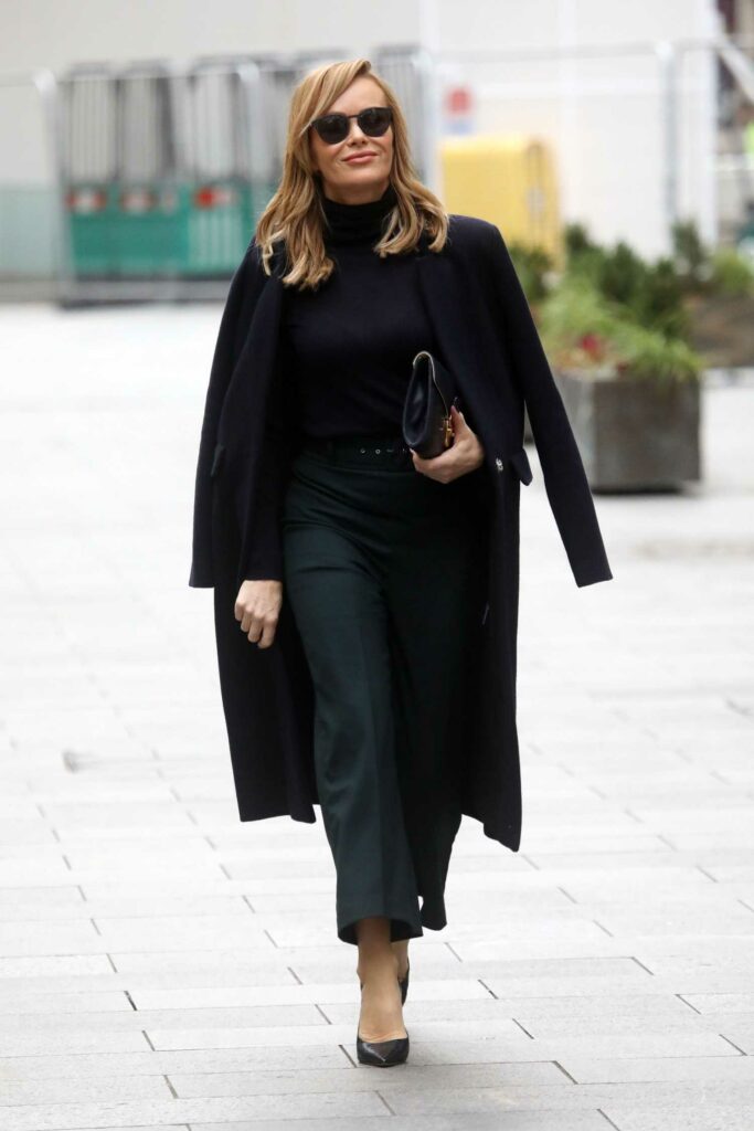 Amanda Holden in a Black Coat