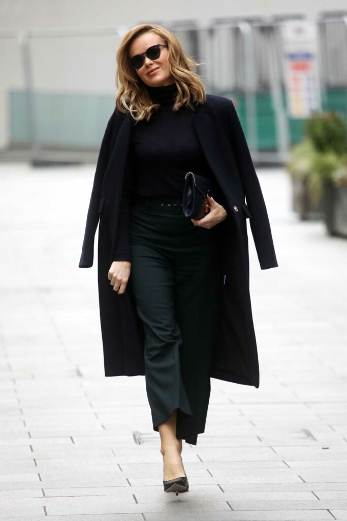 Amanda Holden in a Black Coat