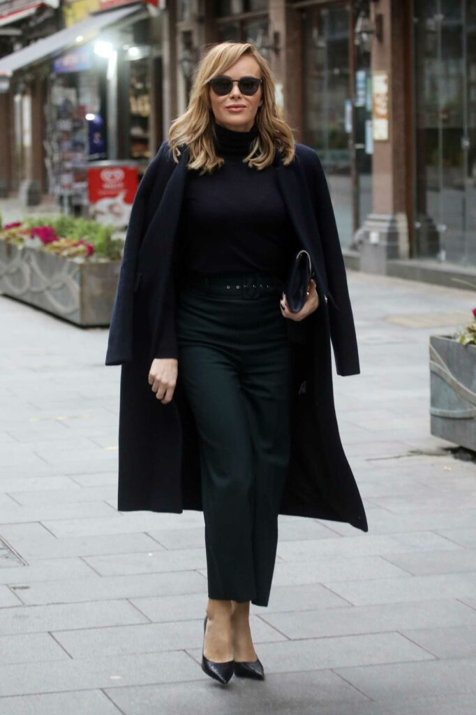 Amanda Holden in a Black Coat