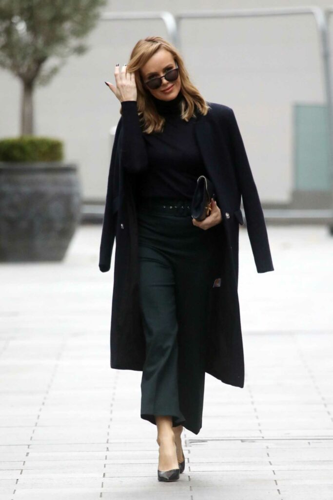 Amanda Holden in a Black Coat