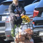 Amy Poehler in a Grey Sweatshirt Goes Shopping at at the Farmers Market in Beverly Hills