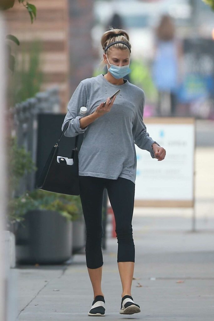 Charlotte McKinney in a Protective Mask