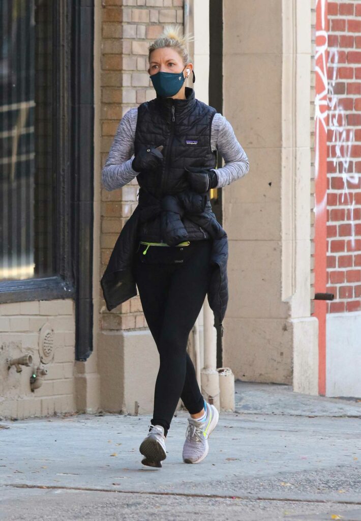 Claire Danes in a Protective Mask
