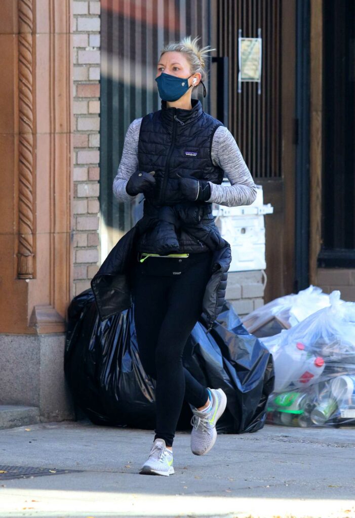 Claire Danes in a Protective Mask